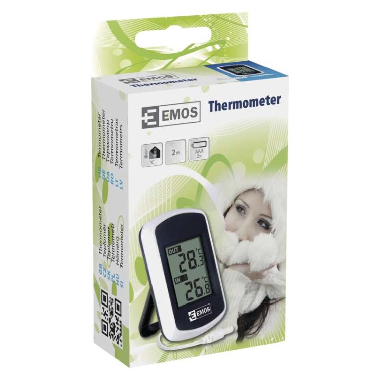 Termometr LCD E0041 Emos przewodowy