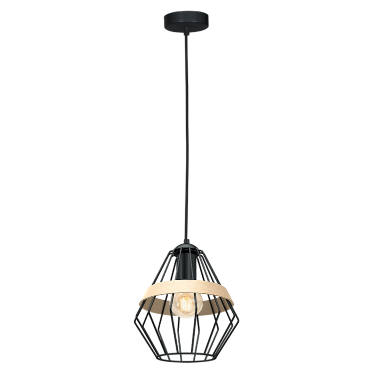 Lampa wisząca CLIFF BLACK 1xE27 MLP5524 Milagro