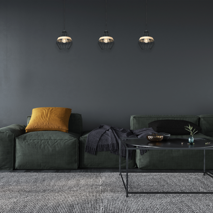 Lampa wisząca CLIFF BLACK 1xE27 MLP5524 Milagro