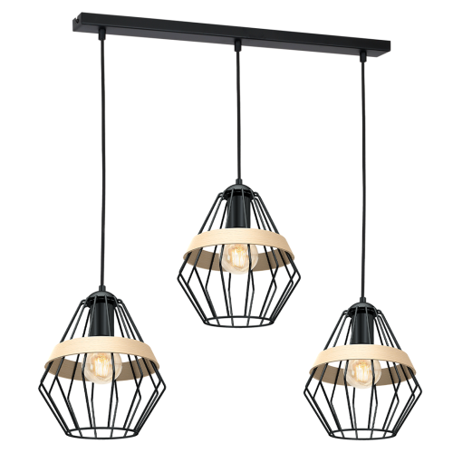 Lampa wisząca CLIFF BLACK 3xE27 MLP5525 Milagro