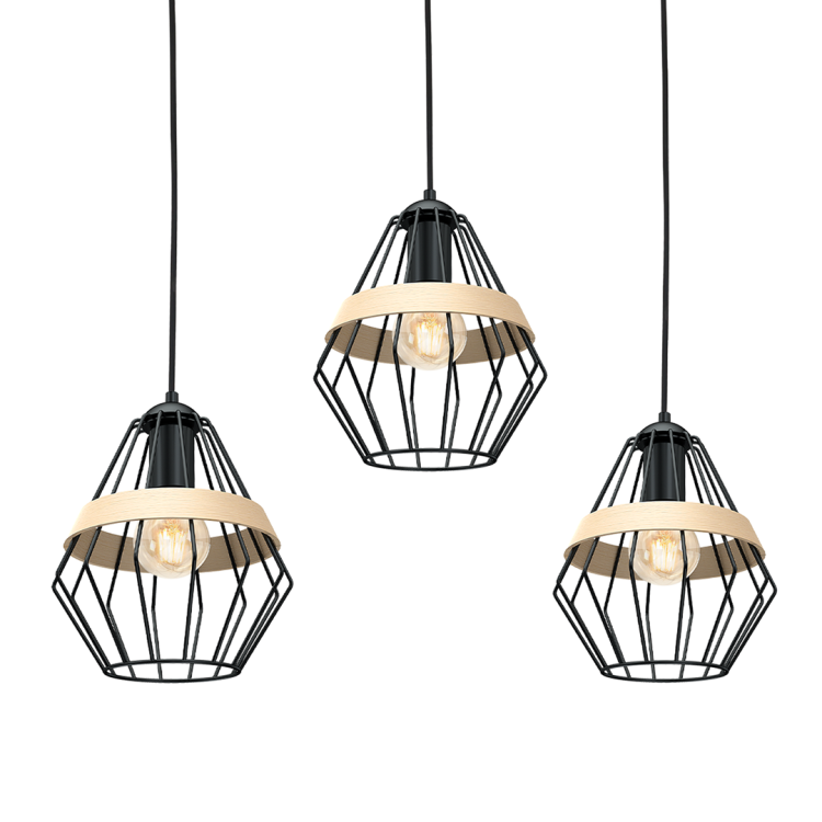 Lampa wisząca CLIFF BLACK 3xE27 MLP5525 Milagro