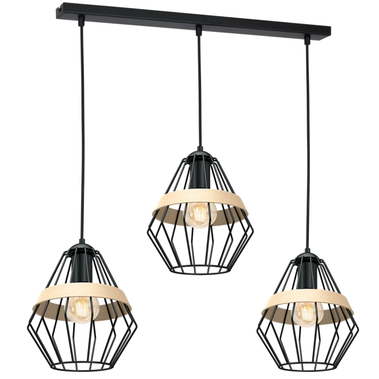 Lampa wisząca CLIFF BLACK 3xE27 MLP5525 Milagro