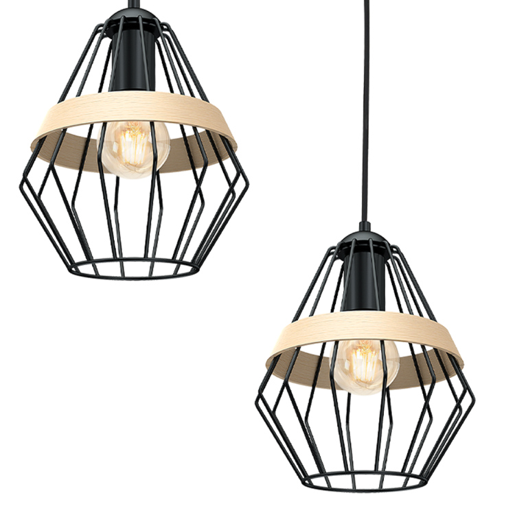 Lampa wisząca CLIFF BLACK 3xE27 MLP5525 Milagro