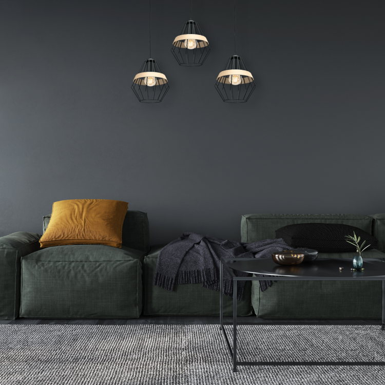 Lampa wisząca CLIFF BLACK 3xE27 MLP5525 Milagro