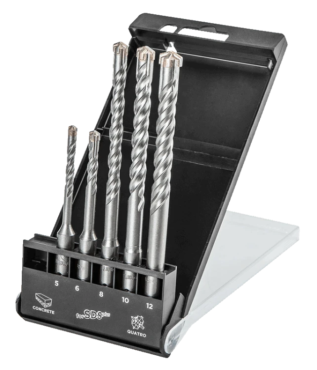 Zestaw wierteł do betonu SDS Plus quatro 57H572 Graphite Wiertła 5 sztuk 5, 6 x 110 mm + 8, 10, 12 x 160 mm
