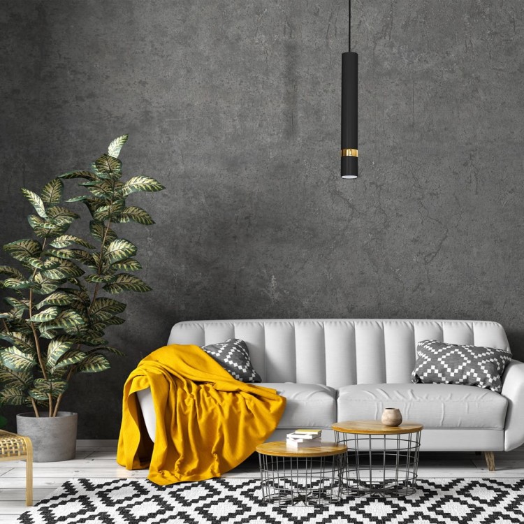 Lampa sufitowa wisząca natynkowa JOKER BLACK/GOLD 1xGU10 MLP6079 Milagro 1x GU10 50-90cm Spot oprawa oświetleniowa nowoczesna Industrialna Loft nawierzchniowa metal zwis czarny czarna złoty czarno złota Inspiracje Premium