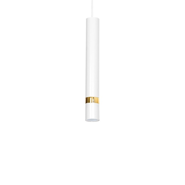 Lampa sufitowa wisząca natynkowa JOKER WHITE/GOLD 1xGU10 MLP6081 Milagro 1x GU10 50-90cm Spot oprawa oświetleniowa nowoczesna Industrialna Loft nawierzchniowa metal zwis biały biała złoty biało złota Inspiracje Premium