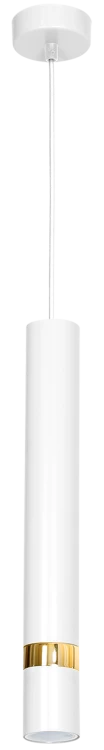 Lampa sufitowa wisząca natynkowa JOKER WHITE/GOLD 1xGU10 MLP6081 Milagro 1x GU10 50-90cm Spot oprawa oświetleniowa nowoczesna Industrialna Loft nawierzchniowa metal zwis biały biała złoty biało złota Inspiracje Premium