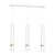 Lampa sufitowa wisząca natynkowa JOKER WHITE/GOLD 3xGU10 MLP6082 Milagro 3x GU10 60cm Spot oprawa oświetleniowa nowoczesna Industrialna Loft nawierzchniowa metal zwis biały biała złoty biało złota Inspiracje Premium