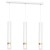 Lampa sufitowa wisząca natynkowa JOKER WHITE/GOLD 3xGU10 MLP6082 Milagro 3x GU10 60cm Spot oprawa oświetleniowa nowoczesna Industrialna Loft nawierzchniowa metal zwis biały biała złoty biało złota Inspiracje Premium