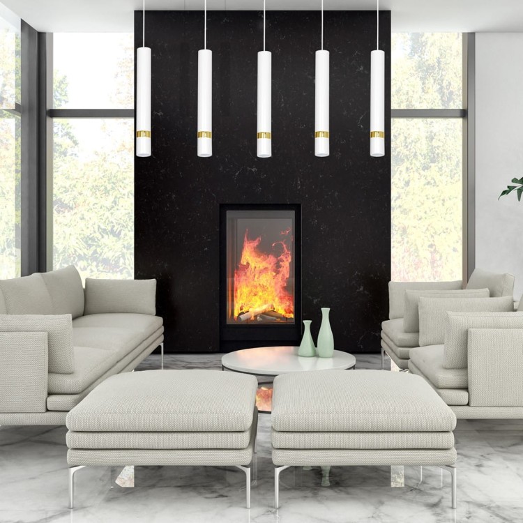 Lampa sufitowa wisząca natynkowa JOKER WHITE/GOLD 5xGU10 MLP612 Milagro 5x GU10 90cm Spot oprawa oświetleniowa nowoczesna Industrialna Loft nawierzchniowa metal zwis biały biała złoty biało złota Inspiracje Premium