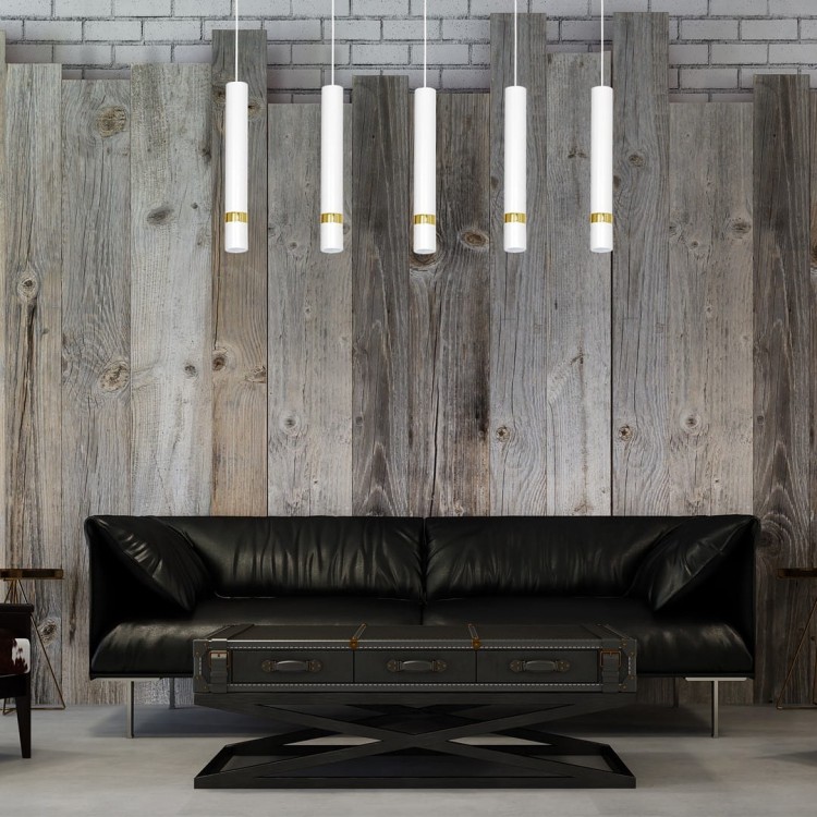 Lampa sufitowa wisząca natynkowa JOKER WHITE/GOLD 5xGU10 MLP612 Milagro 5x GU10 90cm Spot oprawa oświetleniowa nowoczesna Industrialna Loft nawierzchniowa metal zwis biały biała złoty biało złota Inspiracje Premium