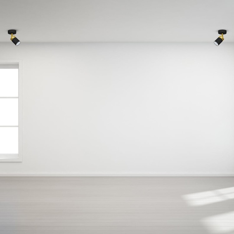 Lampa ścienno-sufitowa Kinkiet Industrialny Spot JOKER BLACK/GOLD 1xGU10 MLP6123 Milagro 1x GU10 Loft nowoczesny metalowy sufitowa ścienna czarny czarna złoty czarno złota pojedynczy Inspiracje Premium