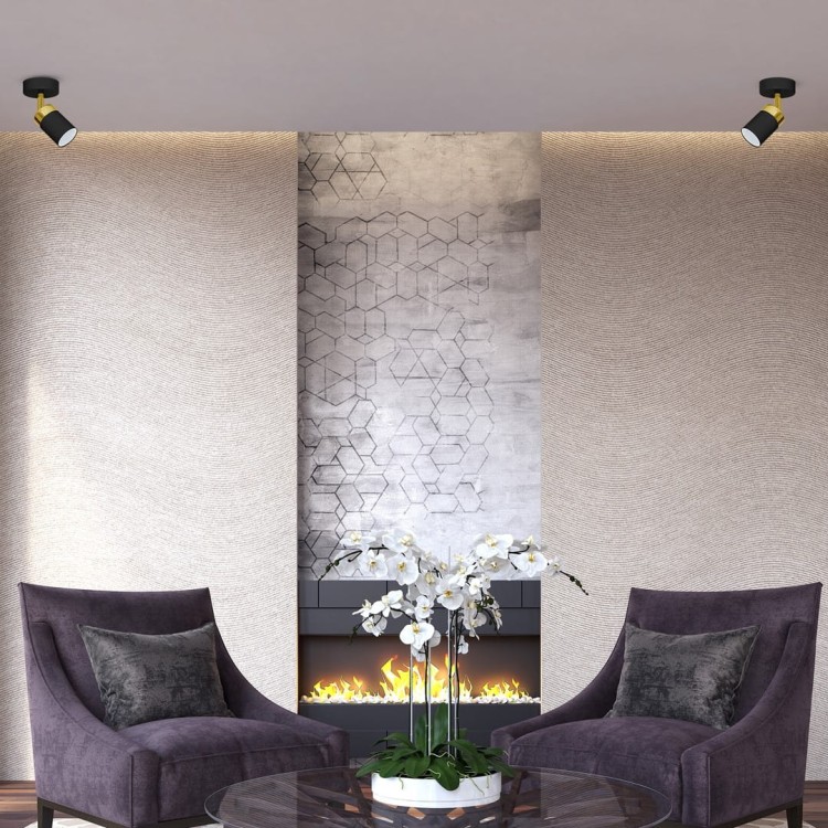 Lampa ścienno-sufitowa Kinkiet Industrialny Spot JOKER BLACK/GOLD 1xGU10 MLP6123 Milagro 1x GU10 Loft nowoczesny metalowy sufitowa ścienna czarny czarna złoty czarno złota pojedynczy Inspiracje Premium