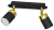 Lampa sufitowa listwa natynkowa JOKER BLACK/GOLD 2xGU10 MLP6124 Milagro 2x GU10 24cm Spot oprawa oświetleniowa nowoczesna ścienna Industrialna Loft nawierzchniowa metal czarny czarna złoty czarno złota Inspiracje Premium