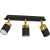 Lampa sufitowa listwa natynkowa JOKER BLACK/GOLD 3xGU10 MLP6125 Milagro 3x GU10 34cm Spot oprawa oświetleniowa nowoczesna ścienna Industrialna Loft nawierzchniowa metal czarny czarna złoty czarno złota Inspiracje Premium