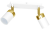 Lampa sufitowa listwa natynkowa JOKER WHITE/GOLD 2xGU10 MLP6129 Milagro 2x GU10 24cm Spot oprawa oświetleniowa nowoczesna ścienna Industrialna Loft nawierzchniowa metal biały biała złoty biało złota Inspiracje Premium