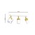 Lampa sufitowa listwa natynkowa JOKER WHITE/GOLD 3xGU10 MLP6130 Milagro 3x GU10 34cm Spot oprawa oświetleniowa nowoczesna ścienna Industrialna Loft nawierzchniowa metal biały biała złoty biało złota Inspiracje Premium