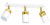 Lampa sufitowa listwa natynkowa JOKER WHITE/GOLD 3xGU10 MLP6130 Milagro 3x GU10 34cm Spot oprawa oświetleniowa nowoczesna ścienna Industrialna Loft nawierzchniowa metal biały biała złoty biało złota Inspiracje Premium