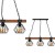 Lampa wisząca ULF BLACK/WOOD 3xE27 MLP6193 Milagro