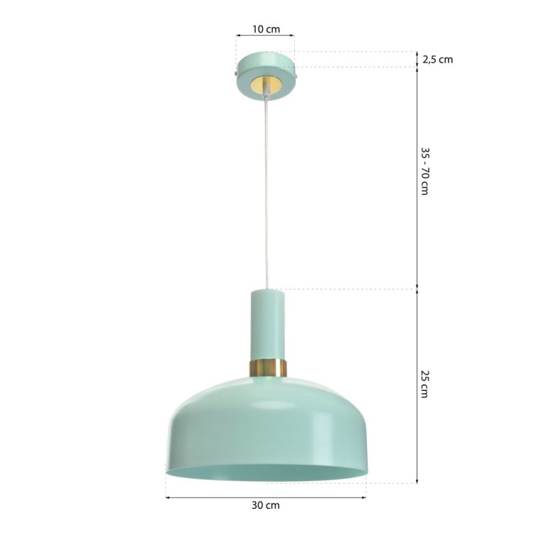 Lampa wisząca MALMO MINT 1xE27 MLP6200 Milagro