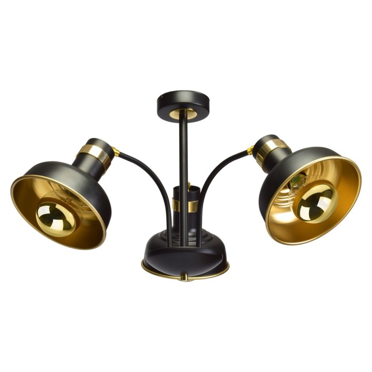Lampa sufitowa MARGO BLACK/GOLD 3xE27 MLP6211 Milagro