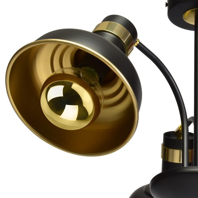 Lampa sufitowa MARGO BLACK/GOLD 3xE27 MLP6211 Milagro