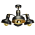 Lampa sufitowa MARGO BLACK/GOLD 3xE27 MLP6211 Milagro