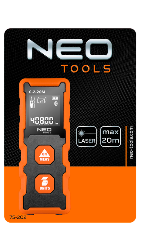 Dalmierz Laserowy miernik odległości 75-202 Neo Tools 20m dokładność 2mm