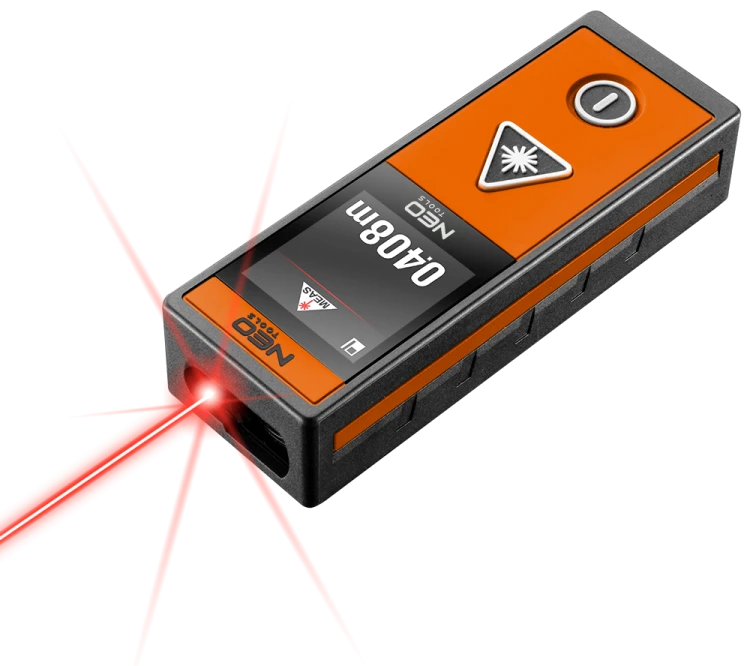 Dalmierz Laserowy miernik odległości 75-203 Neo Tools 40m dokładność 2mm Ekran dotykowy