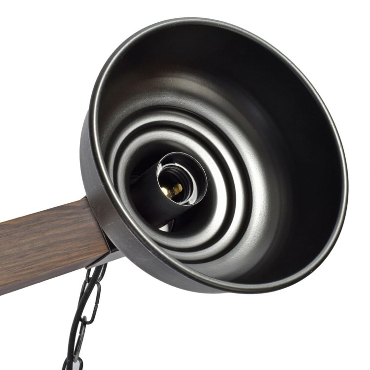 Lampa wisząca FARO BLACK/WOOD 2xE27 MLP6242 Milagro