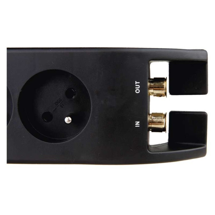 Listwa zasilająca przeciwprzepięciowa P54020 Philips 4 gniazd 2m czarna