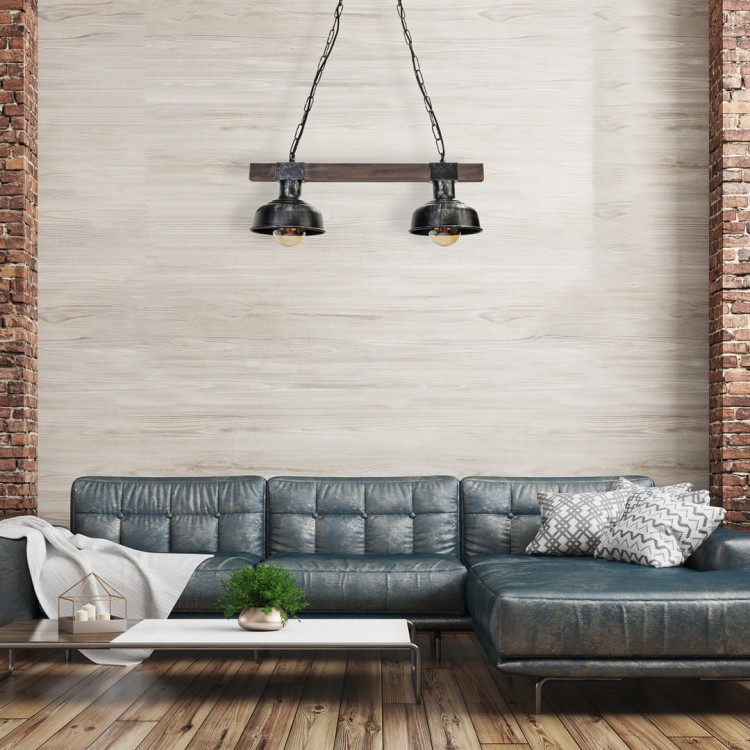 Lampa wisząca FARO BLACK/WOOD 2xE27 MLP6242 Milagro