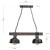 Lampa wisząca FARO BLACK/WOOD 2xE27 MLP6242 Milagro