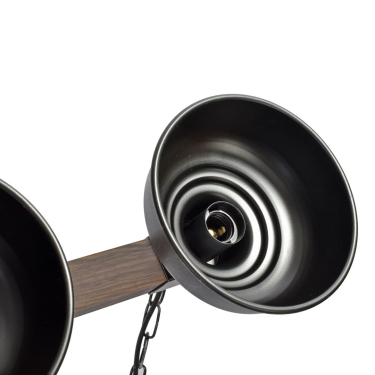 Lampa wisząca FARO BLACK/WOOD 3xE27 MLP6243 Milagro