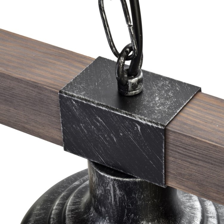 Lampa wisząca FARO BLACK/WOOD 3xE27 MLP6243 Milagro