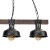 Lampa wisząca FARO BLACK/WOOD 3xE27 MLP6243 Milagro