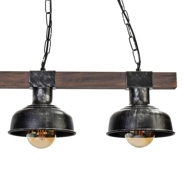 Lampa wisząca FARO BLACK/WOOD 3xE27 MLP6243 Milagro