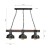 Lampa wisząca FARO BLACK/WOOD 3xE27 MLP6243 Milagro