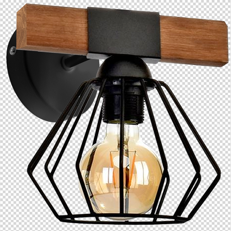 Kinkiet ULF BLACK/WOOD 1xE27 60W MLP6250 Milagro