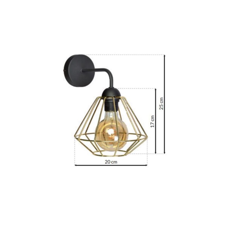 Kinkiet LUPO BLACK/GOLD 1xE27 MLP6269 Milagro