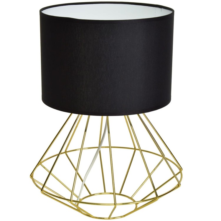 Lampa stojąca LUPO BLACK/GOLD 1xE27 MLP6272 Milagro