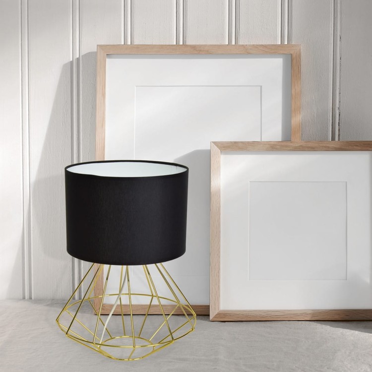 Lampa stojąca LUPO BLACK/GOLD 1xE27 MLP6272 Milagro