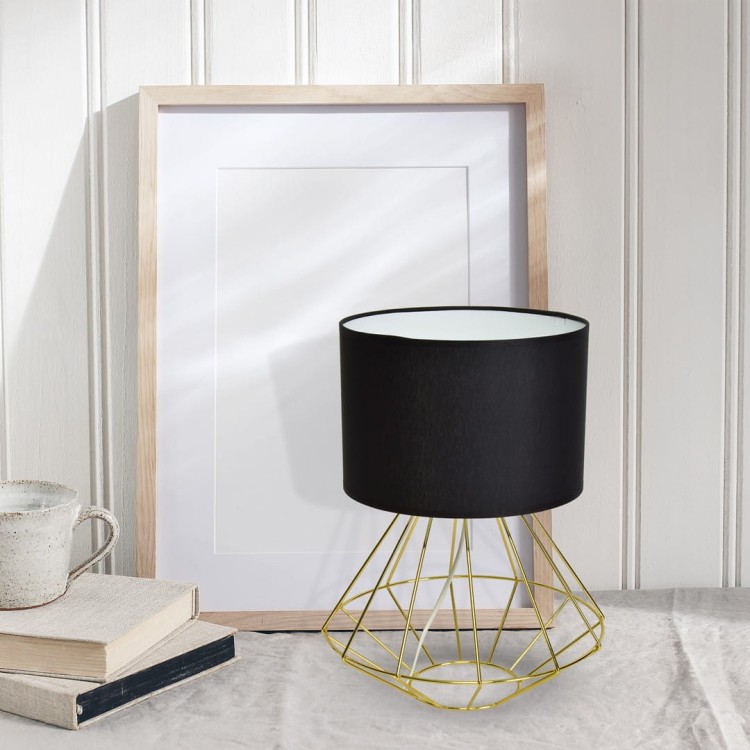 Lampa stojąca LUPO BLACK/GOLD 1xE27 MLP6272 Milagro