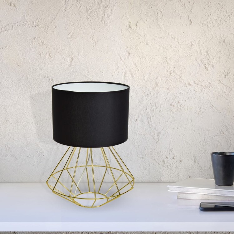 Lampa stojąca LUPO BLACK/GOLD 1xE27 MLP6272 Milagro
