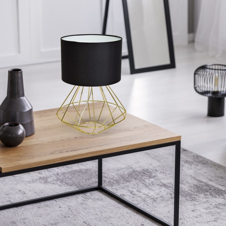 Lampa stojąca LUPO BLACK/GOLD 1xE27 MLP6272 Milagro