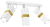 Lampa sufitowa VIDAR WHITE/GOLD 3xGU10 MLP6274 Milagro