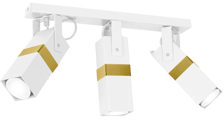 Lampa sufitowa VIDAR WHITE/GOLD 3xGU10 MLP6274 Milagro