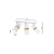 Lampa sufitowa VIDAR WHITE/GOLD 3xGU10 MLP6274 Milagro