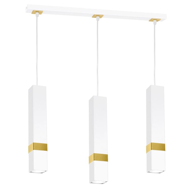 Lampa wisząca VIDAR WHITE/GOLD 3xGU10 MLP6276 Milagro